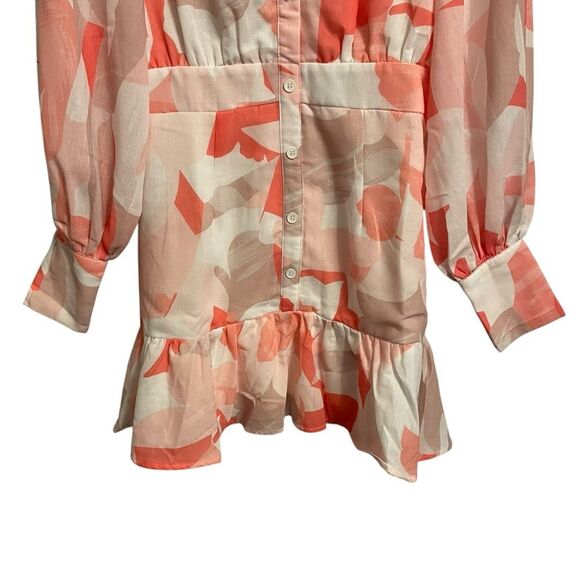 Style State Racquel Mini Dress Button Front Long Sleeves Size 8 NWT - Picture 3 of 7